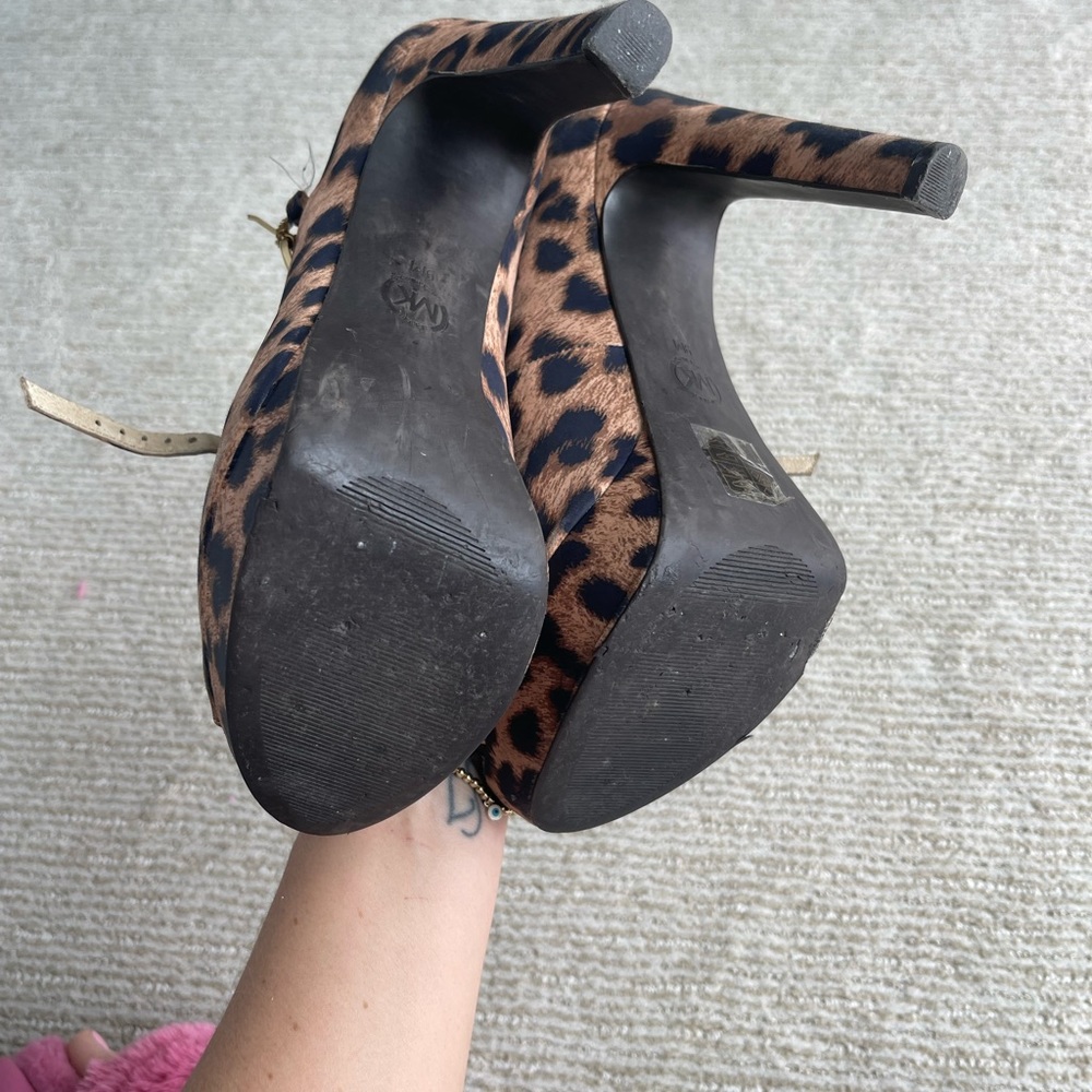 Leopard Print Platform Sandal - image 4